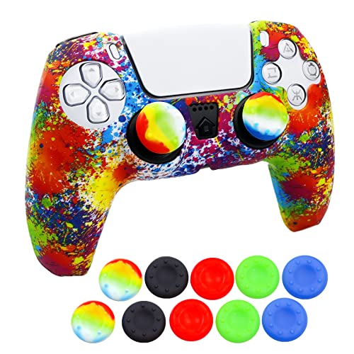 Silicone Skin for PS5, Anti-Slip Shell Cover Case with Joystick Grips, PlayStation 5 Controller - color: PS5 controller #18