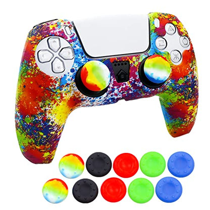 Silicone Skin for PS5, Anti-Slip Shell Cover Case with Joystick Grips, PlayStation 5 Controller - color: PS5 controller #18