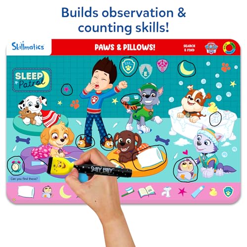 Skillmatics Search and Find PAW Patrol Educational Game - Reusable Preschool Learning Activities, Perfect for Toddlers & Kids Who Love Toys, Art & Crafts, Gifts for Boys & Girls Ages 3, 4, 5, 6 - style: 3. Search & Find PAW Patrol