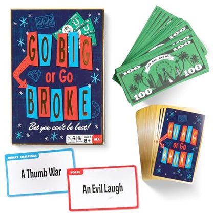 Go Big or Go Broke Family Party Card Game for Kids Ages 8+ EAP Toy & Games | Fast paced interactive strategy game for kids, families, classroom, birthdays, sleepovers, travel & gatherings