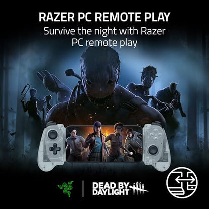 Razer Kishi V3 Gaming Controller for iPhone 15, 16, 17 Series & Android: TMR Thumbsticks - Dual Back Buttons - Fits Most Phone Cases - PC Remote Play - USB-C Gamepad Connection - Phantom White - color: Phantom White