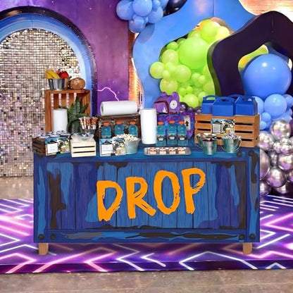 Moukeren Video Game Themed Birthday Tablecloth Drop Box Military Decoration Drop Box Table Cover for Gamers Men Birthday Graduation Supplies,72x30inches