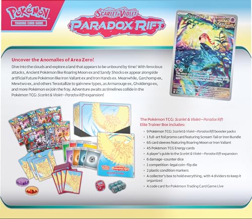 POKEMON TCG: Scarlet and Violet: Paradox RIFT: Elite Trainer Box - Roaring Moon - color: Paradox Rift - Roaring Moon
