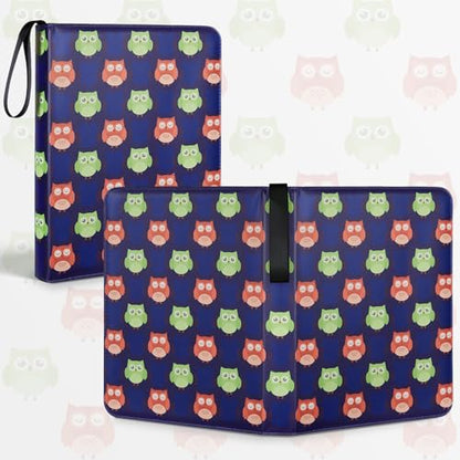 Fabmaker 9 Pocket Card Binder, PU Cover Trading Card Binder Holds 756 Cards | Premium 3 Ring Zipper Card Binder, Portable Baseball Card Binder, Collection Album for Game & Sport Cards, Cartoon Style - color: Cartoon Style