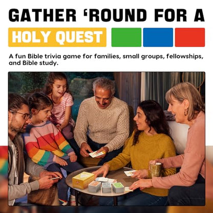 HOLY QUEST, A Fun Bible Trivia Game, Extra Value 400 Cards Pack with 6 Engaging Categories, Perfect for Bible Study, Youth Groups and Church Gatherings, Great Christian Game for Adults and Family