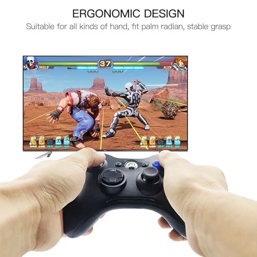 USonline911 USB Wired Controller Replacement for Xbox 360 Joypad Vibration Gamepad Joystick for PC Controller for Windows 7/8 / 10(Black