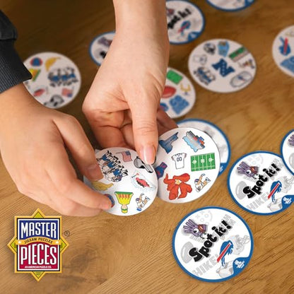 Masterpieces Officially Licensed NFL Buffalo Bills Spot It Game for Kids and Adults | Officially Licensed, For Kids and Adults - style: Buffalo Bills