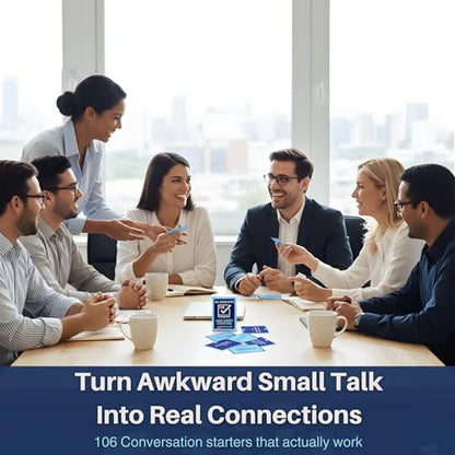 Team Building Games for Work - 106 Conversation Cards for Coworkers, Meetings, Travel, Office Activities, Team Building Activities, Starter Deck