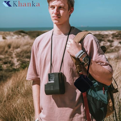 Khanka Hard Case for Anbernic RG Rotate/RG34XXSP/RG35XXSP Retro,Black | EVA Hard Shell, Hand Strap Portability, Soft Interior Lining, Secure Custom Fit, Smooth Zipper Opening, Protective Case Only - style: Black