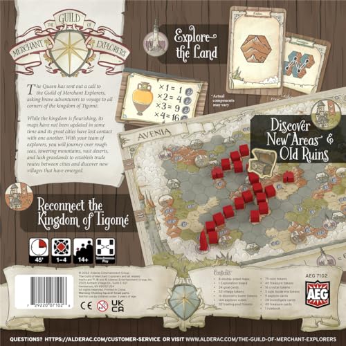 AEG The Guild of Merchant Explorers | Explore The World, Establish New Settlements | Nautical Voyage Adventure Board Game | 1-4 Players | Ages 10+ | 1-4 Players, Ages 14+, 45 Mins, Simultaneous Adventure