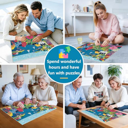 300 Piece Puzzles for Adults Kid,Large Piece Seaside Harbor Sailboat Puzzle