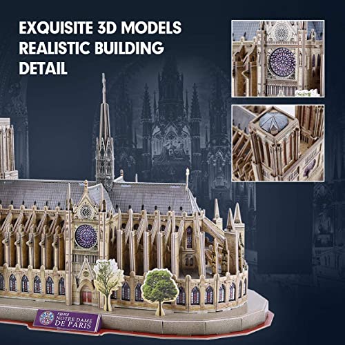CubicFun 3D Puzzles for Adults Notre Dame de Paris Model Kits 128 Pieces, Puzzle for Kids Ages 8-14 Arts and Crafts Birthday Gifts for Kid Ages 8-12 - style: Notre Dame de Paris | National Geographic