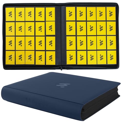 Card Binder 20 Pocket,Trading Card Binder Holds up to 2000 Cards with 50 Sleeves,Zipper Card Holder Album Compatible with TCG Card/Game Cards/Sports Card - color: Dark Blue, size: 20 Pocket 2000