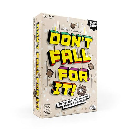 Don't Fall for It - The Hilarious Tower Trivia Game for Ages 10 and up. Fun and Easy Board Game for 2+ Players, Perfect for Families and Kids and Game Night. - style: Grey Version 'Original' (Same Content)
