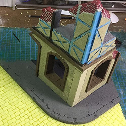 Fancyes Tongina 1/35 Scale Building Scenery Kit Ruins House for Dioramas Table
