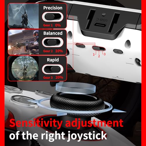 NBCP X-2 Wireless 5th Generation Elite Gamepad for PlayStation 4 Controller ,PS4 pro controller,with 1000mAh Battery/USB C Cable - Dual Motors,Macro programming buttons, 6-Axis Gyro, 3.5mm Audio Jack,TURBO mode, Multi Touch Pad & Drift repair function, Co