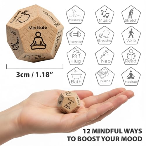 12-Sided Self-Care Decision Dice, Gifts for Him Her Men Women Boyfriend Girlfriend Husband Wife, Anniversary Birthday Wedding Holiday Gag Gift - Relaxing Couples & Family Activity Dice Game - style: Self-Care Dice