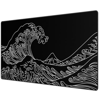 JIALONG Gaming Mouse Pad, Large Mousepad with Non-Slip Rubber Base, Smooth Cloth Surface Desk Keyboard Mat for Computer, PC, Laptop, Desktop 35.4 x 15.7 Inches, Black - color: Dimgray