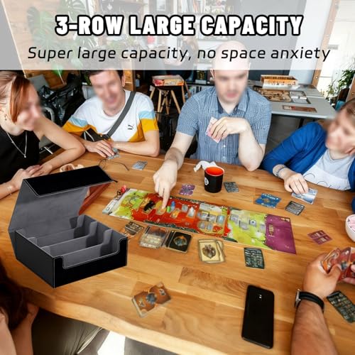 DEGDFSGR Card Game Storage Box for TCG MTG Commander Deck Box MTG Card Box Organizer Trading Card Case Magnetic Closure Creative Pattern Up to 2400 Cards, The Fire Dragon On The Rock - color: The Fire Dragon On The Rock