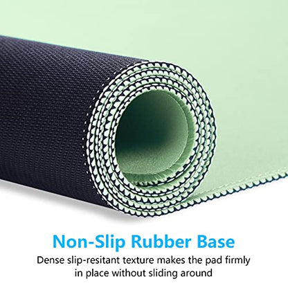 Dapesuom Large Gaming Mouse Pad, Extended Mouse Mat with Stitched Edges, Full Size Keyboard Pad with Non-Slip Base, Big XXL Computer Desk Mats for Gamer, Laptop, Office, 31.5 x 15.7in, Lake Green - color: Lake Green, size: 31.5L x 15.7W inches