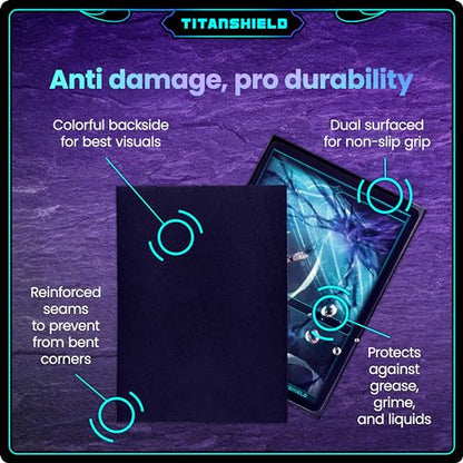 TitanShield Card Sleeves, Black (150 Sleeves) - Fits Pokemon, MTG - color: Black, size: Standard | 66x91mm
