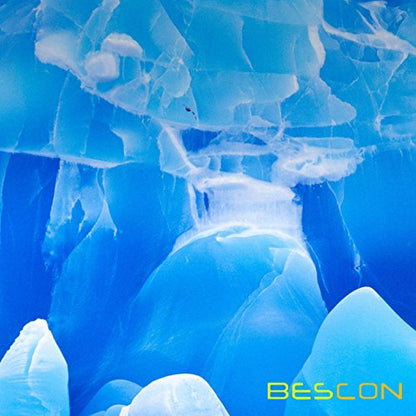 Bescon Gemini Glowing Polyhedral Dice 7pcs Set ICY Rocks, Luminous RPG Dice Set d4 d6 d8 d10 d12 d20 d%, Brick Box Packaging - color: Icy Rocks