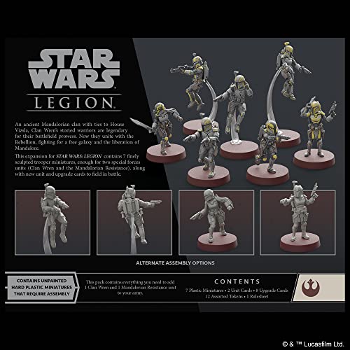 Star Wars: Legion Clan Wren Unit Expansion - Liberate Mandalore! Tabletop Miniatures Game, Strategy Game for Kids and Adults, Ages 14+, 2 Players, 3 Hour Playtime, Made by Atomic Mass Games