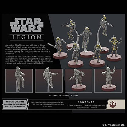 Star Wars: Legion Clan Wren Unit Expansion - Liberate Mandalore! Tabletop Miniatures Game, Strategy Game for Kids and Adults, Ages 14+, 2 Players, 3 Hour Playtime, Made by Atomic Mass Games