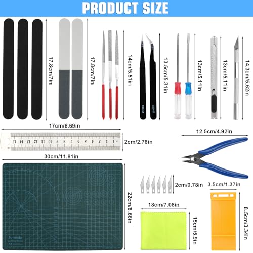 Professional 25PCS Gundam Model Tools Kit Hobby Building Tools Craft Set Gundam Modeler Basic Tools for Basic Model Building, Repairing and Fixing - color: 25pcs