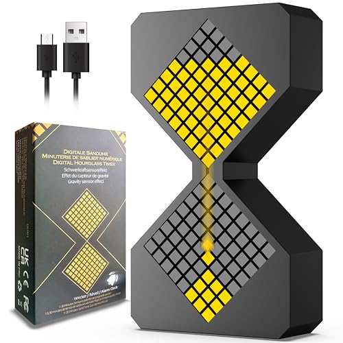 LED Digital Hourglass Timer | 1-30 Minutes, Set Any Minute, Sensory Toy for Relaxation, Study, Reading, Kitchen & Home Decor