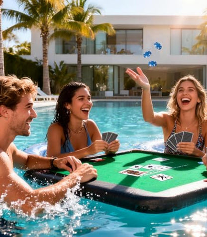 BIERDORF Waterproof Playing Cards, Plastic Poker Deck Washable & Non-Slip (HydroGripTex), Durable Cards for Pool, Beach, Camping & Family Games, White Nautical Design - style: HydroGripTex White