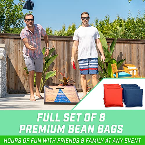 GoSports Portable Cornhole Sets, 8 Styles – Choose 4 x 2 ft or 3 x 2 ft - Boards Include 8 Bean Bags, Travel Case, and Game Rules - style: 4 x 2 ft Rustic