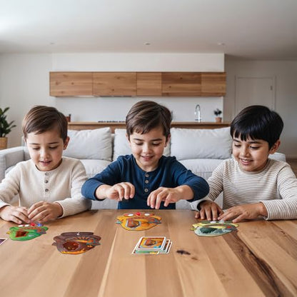 Miniland Children's Board Game, +6 Years, Coloured Gems, Boards and Bag, Strategy and Fun in Underground Adventures, Ideal for Family Play | Topo Top - color: Brown