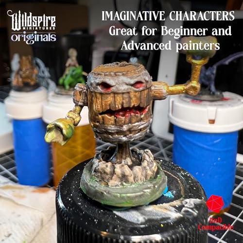 Wildspire Monsters Pack for DND Miniatures Booster Pack of 16 Bulk Monsters 28mm-32mm Scale Dungeons Dragons Accessories D&D Miniature DND Minis D D Figures Starter Set Tabletop Pathfinder Set