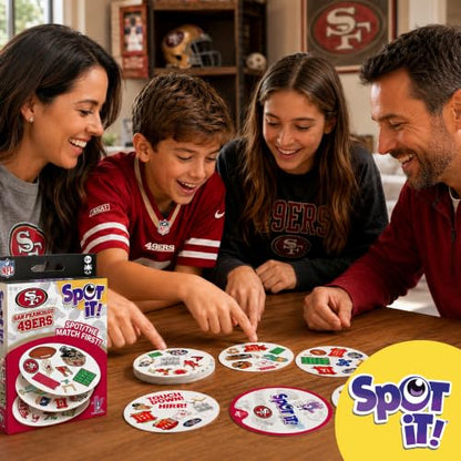 MasterPieces Game Day - NFL San Francisco 49ers Spot It Game for Kids, Adults, and Family - style: San Francisco 49ers