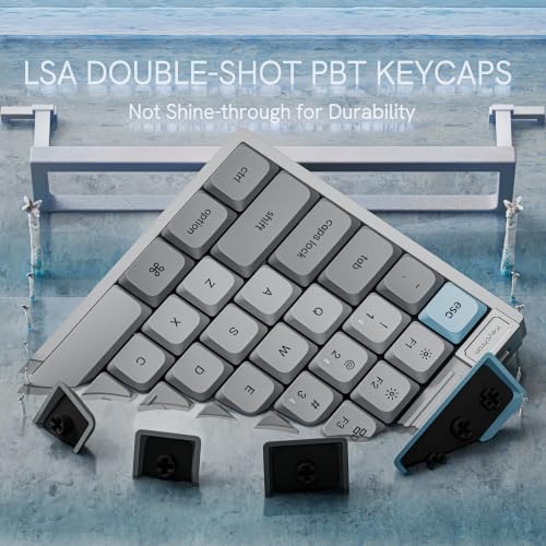 Keychron J9 Ultra 8K Polling Rate Ultra-Slim Wireless Keyboard | 2.4 GHz & Bluetooth, ZMK & Launcher, 480-Hr Battery with Low-Profile Banana Switches for Mac Windows Linux (Hot-swappable) - color: Hot-swappable Banana Switch