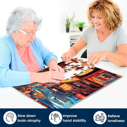 3 Pack 48 Large Piece Puzzle for Seniors Puzzles Dementia Alzheimer's Products and Activities for Elderly Large Piece Puzzles Alzheimer's Easy Puzzles Gift Memory Games for Patients, 3 Storage Bag - style: 48 Large Pieces