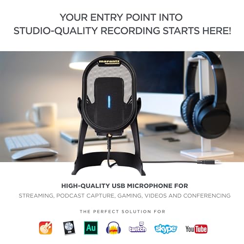Marantz Professional Umpire USB Desktop Microphone | Includes Desktop Stand, Plug and Play USB, for PC and Mac, for Voice Chat, Content Creation, Gaming, Streaming and Podcasts - style: USB Mic w/ Desktop Stand