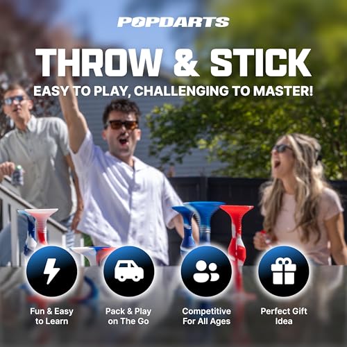 Popdarts Pro Pack (Blue and Green) - Indoor, Outdoor Suction Cup Throwing Game - Competition with a POP - color: Blue,green,orange