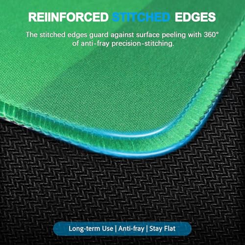 Large Gaming Mouse Pad, Waterproof Mousepad with Stitched Edges, Non-Slip Rubber Base, XXL Computer Long Keyboard Mouse Mat for Gamer, Office & Home, 31.5" x 15.7", Marble Green - color: Marble Green, size: 31.5 inches x 15.7 inches