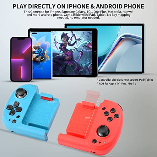 arVin Phone Game Controller for iPhone iOS Android with Magnetic Storage, Mini Pocket Size Gamepad for iPhone 15/14/13, Samsung Galaxy 23/22/21, TCL, One Plus, Call of Duty Mobile, Genshin, Diablo