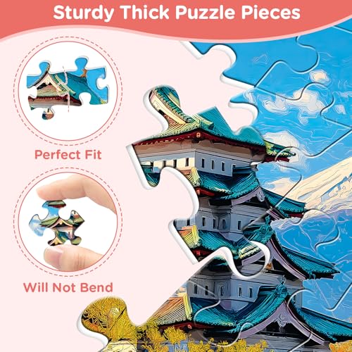 Puzzles for Adults 500 Pieces,Snow Mountain Jigsaw Puzzles 500 Pieces,Japanese Cherry Blossom 500 Piece Puzzles for Adults Funny Jigsaw Puzzle Family Activity Game Nights Gift Toy - style: Snow Mountain