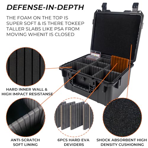 Graded Card Case Holds 106 PSA Slabs, Premium Storage Box - color: Black