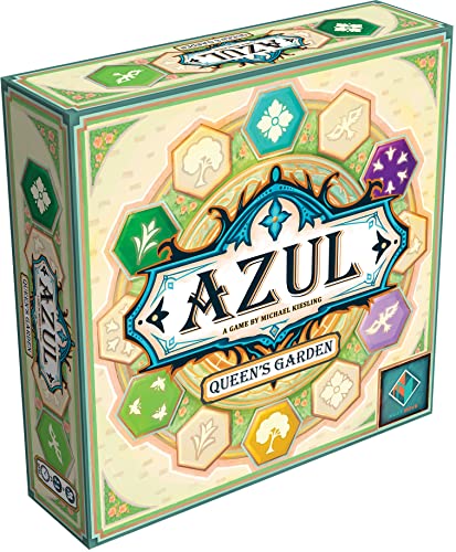 Asmodee Azul Queen's Garden Board Game - Create a Royal Paradise, Mosaic Tile Placement Strategy Game for Kids & Adults, Ages 10+, 2-4 Players, 45-60 Minute Playtime | Create a Royal Paradise, Mosaic Tile Placement Strategy Game for Kids & Adults, Ages 10