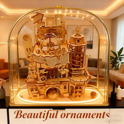 Wooden 3D Puzzle for Adults DIY Model Kits Wood Mechanical Crafts Set to Build Gift for Women Men Age 14+ Years Old - style: game factory