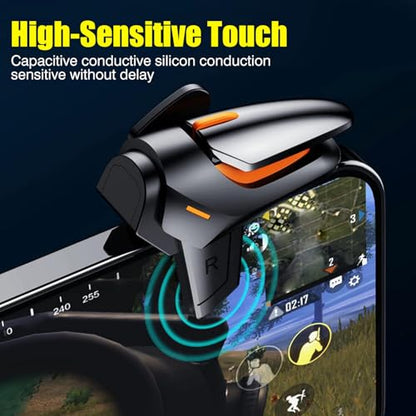 Mikirini 13 in 1 PUBG Mobile Phone Triggers, Max Phone Thickness:18mm | Controller for PUBG/Call of Duty/Free Fire/Fornite, compatible with iPhones & Android Phones