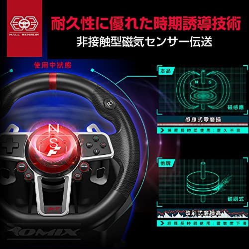 Flashfire Suzuka 900R racing wheel set with Clutch pedals and H-shifter for PC, PS3, PS4, Xbox 360, XBOX ONE and Nintendo Switch