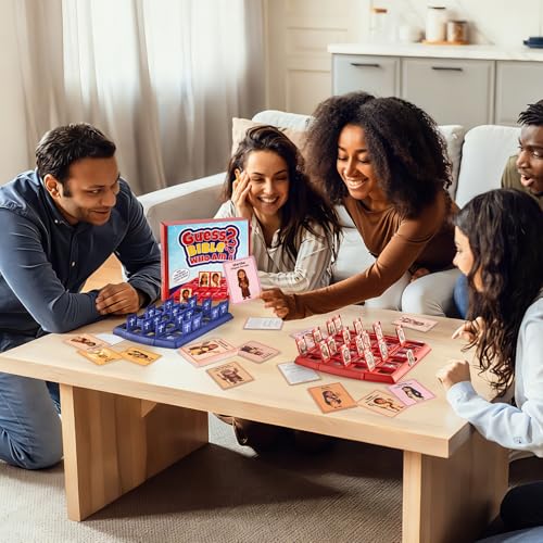 Guess Bible Games Who Am I 24 Holy Bible Characters with Life Story & Verse Cards Christian Guess Board Games Trivia Study Supplies for Sunday School Youth Group Church Religious Catholic Gifts
