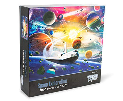 Space Exploration Galaxy Puzzle for Adults and Kids | Difficult 1000 Piece Jigsaw Puzzle Toy | Brain Teaser Challenge for Game Night | Fun Quarantine Gift