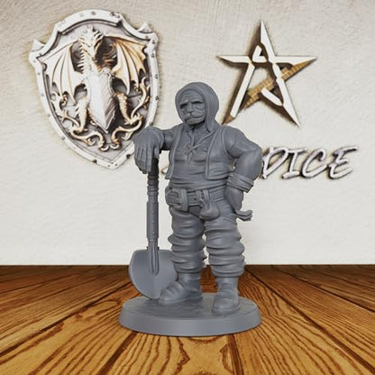 Unpainted Resin NPC Minis for Tabletop RPG Game - 28mm Scale Fantasy Village Folk Set for Dungeon Masters & RPG Gift - 3pcs Human Miniatures Tabletop Gaming Miniatures - Male Townsfolk (AS613)